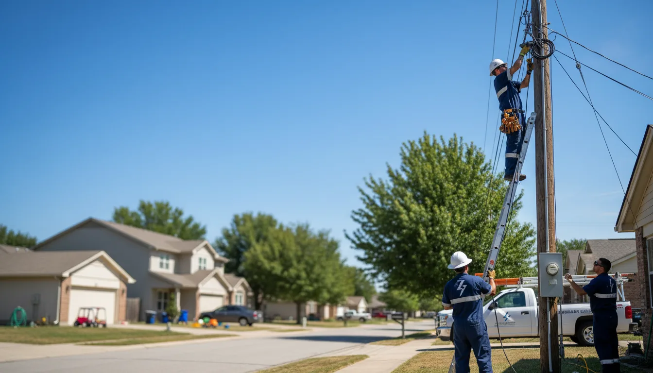 Residential electrician providing installation services in Driscoll, TX